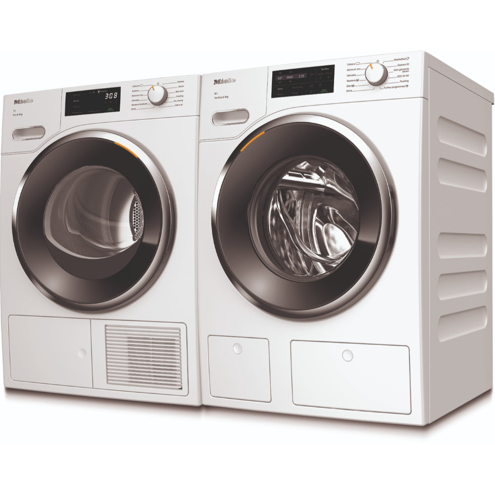 Miele Extra Quiet Washing Machine WWG 660 WCS 9kg + Energy Efficient Heat-Pump Dryer TWF 760 WP 8kg