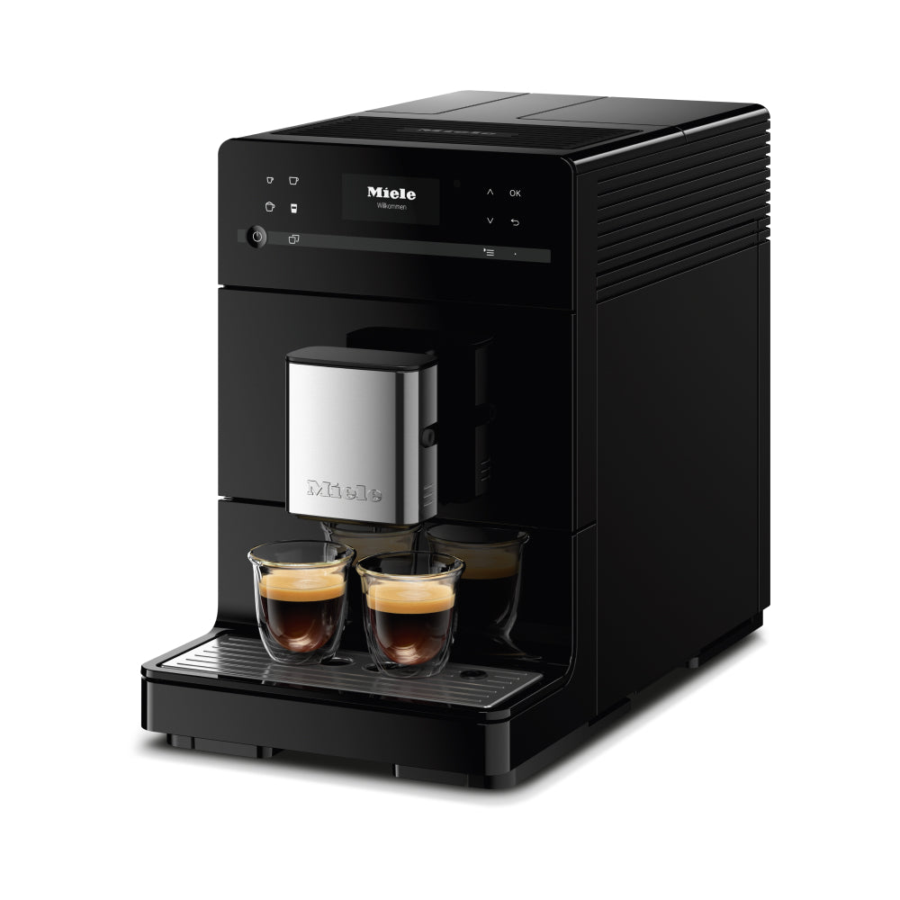 Miele CM 5310 Silence Automatic Bean-to-Cup Coffee Machine with OneTouch for Two, AromaticSystem, Milk Frothing and More, in Obsidian Black