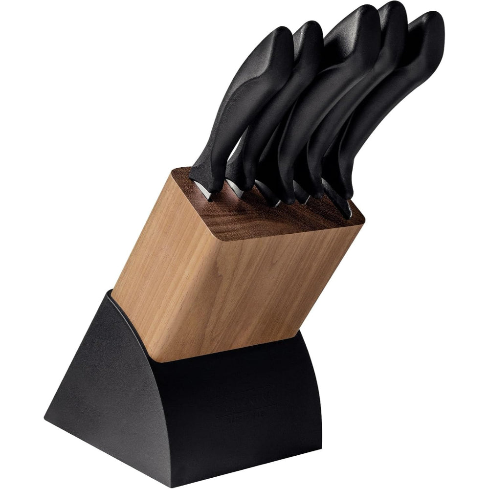 Tramontina Brazil  Affilata 6 Pieces Knife Set with Stainless Steel Blade and Black Polypropylene Handle