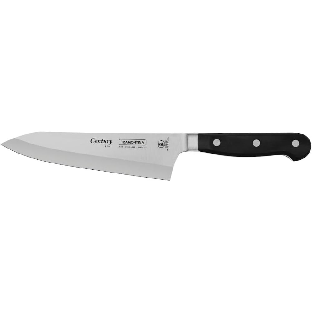 Tramontina Brazil  Century 7 Inches Cook Knife with Stainless Steel Blade and Black Polycarbonate Handle