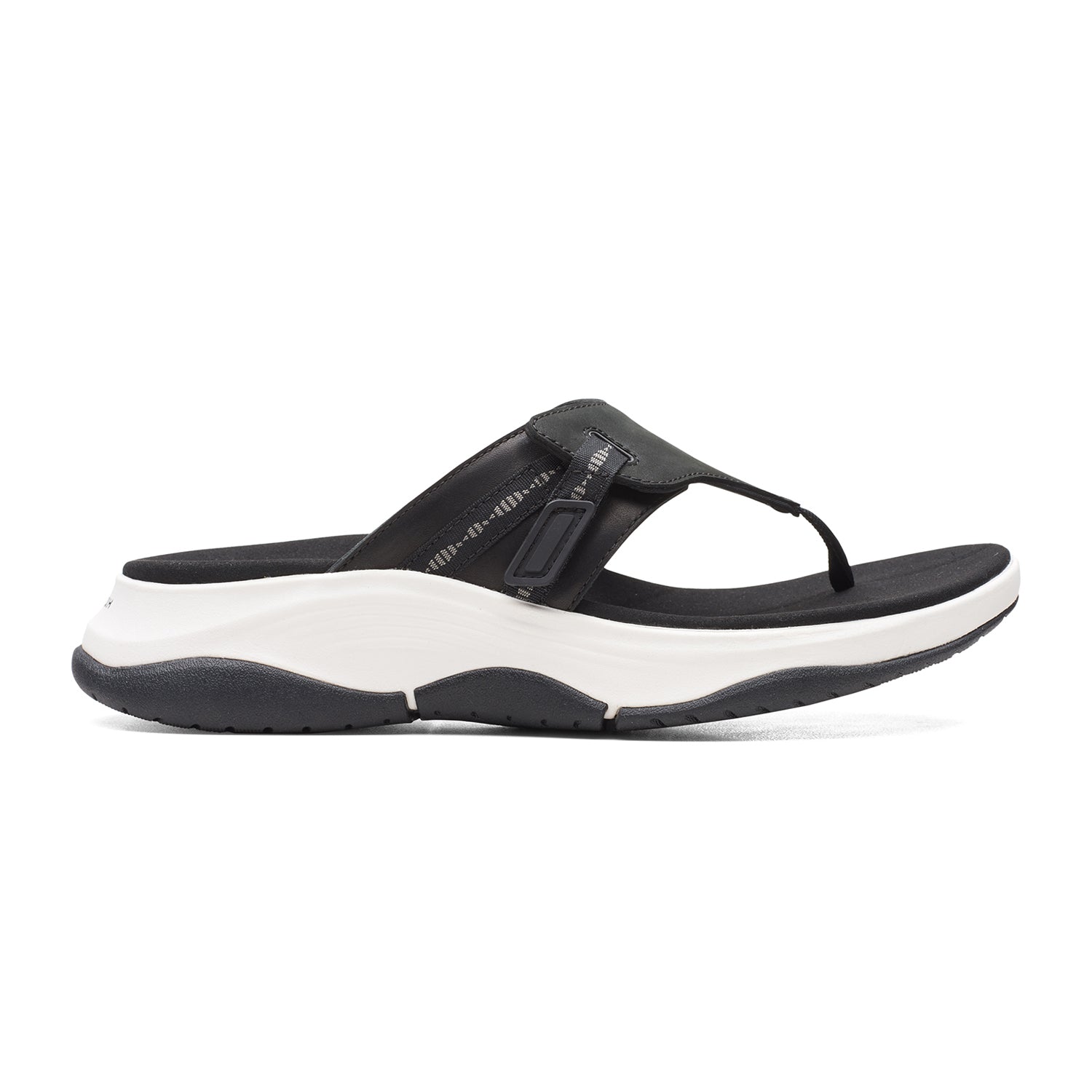 Clarks Wave2.0 Sea. Sandals - Black Combi - 261601834 - D Width (Standard Fit)