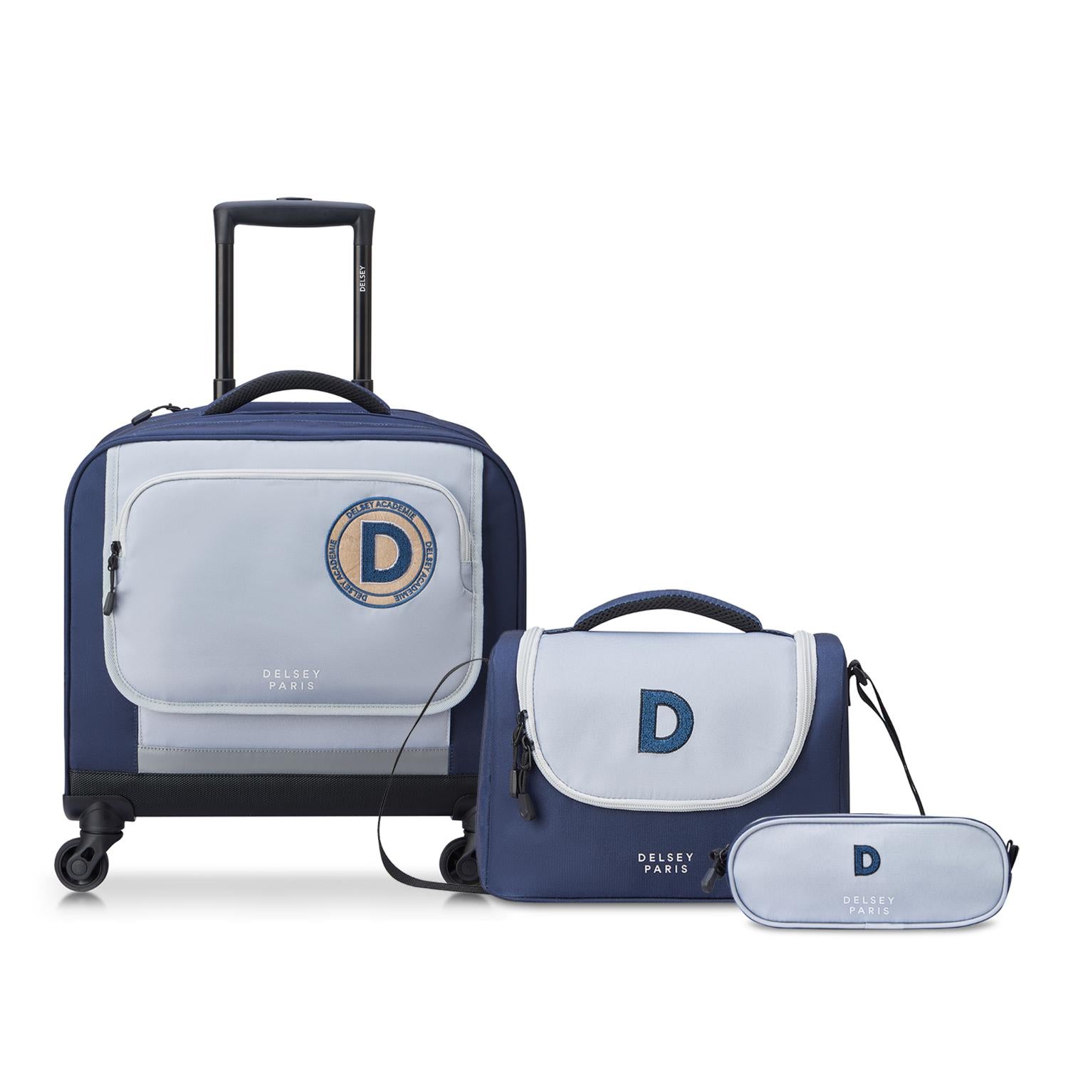 Delsey BTS Collection 2024 3-Piece Set Wheel School Bag, Lunch Bag, Pencil Case