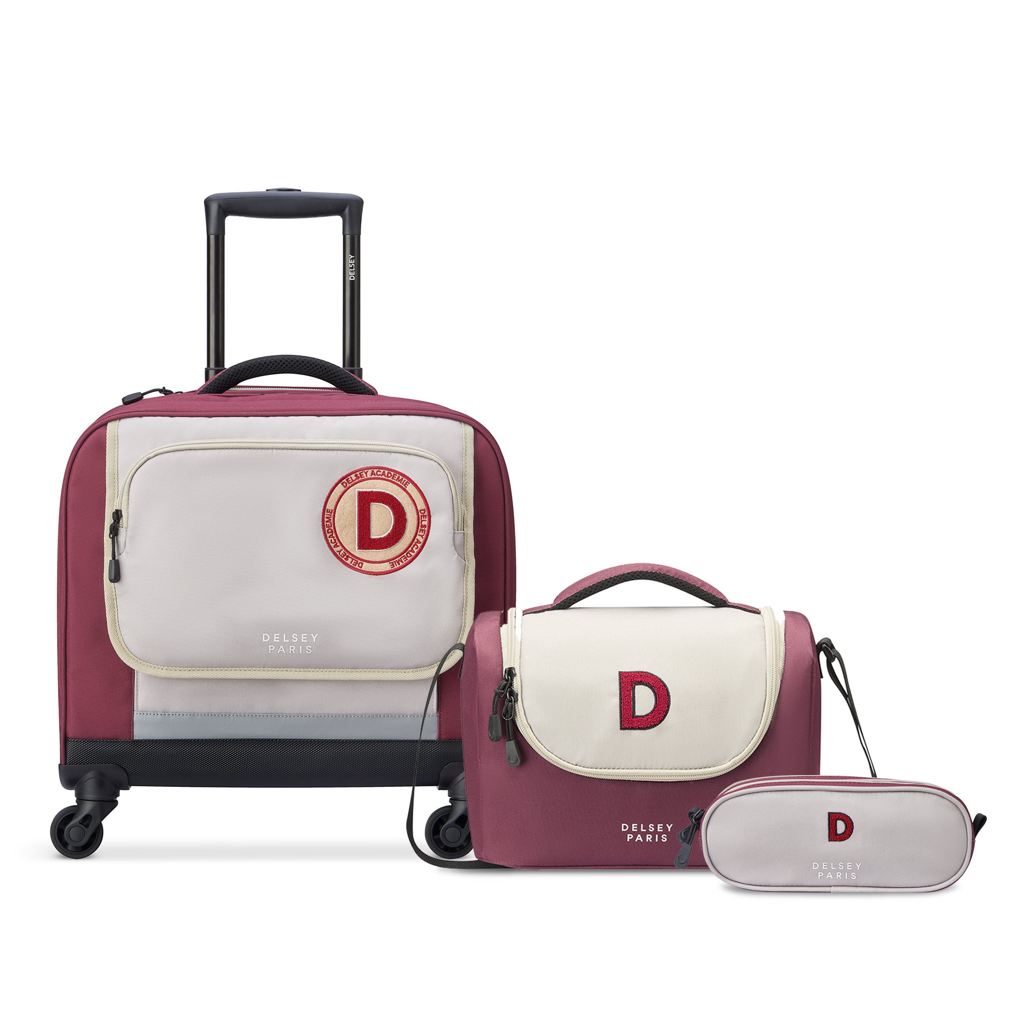 Delsey BTS Collection 2024 3-Piece Set Wheel School Bag, Lunch Bag, Pencil Case