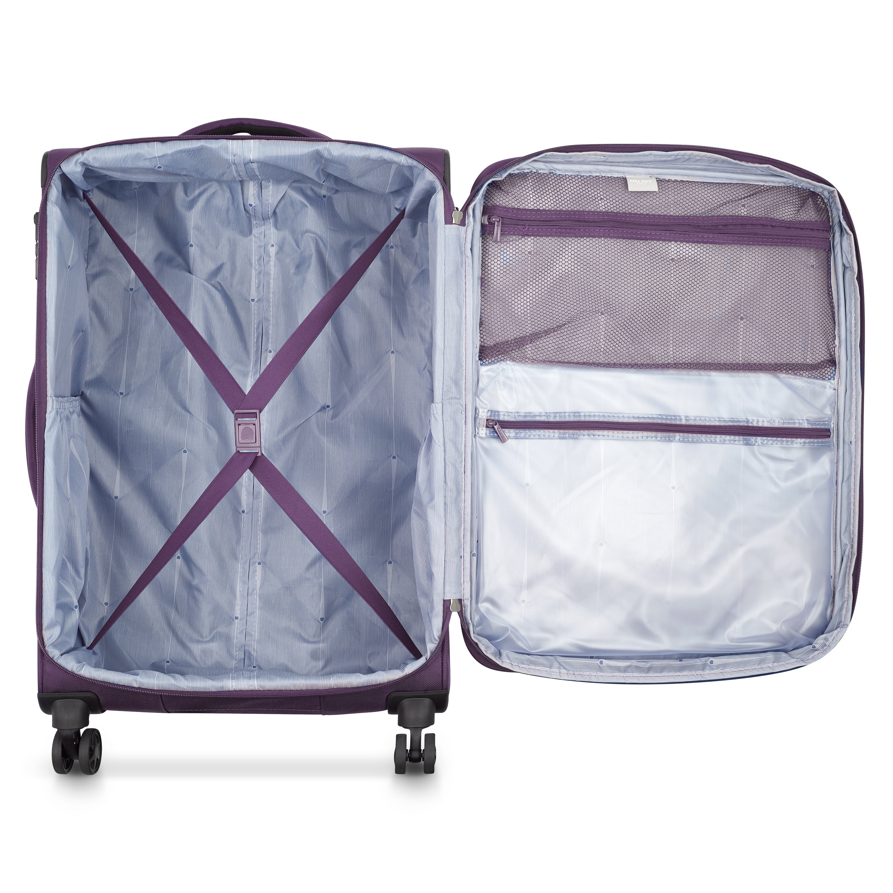 Delsey Optimax Lite 2 Piece Luggage Trolley Set