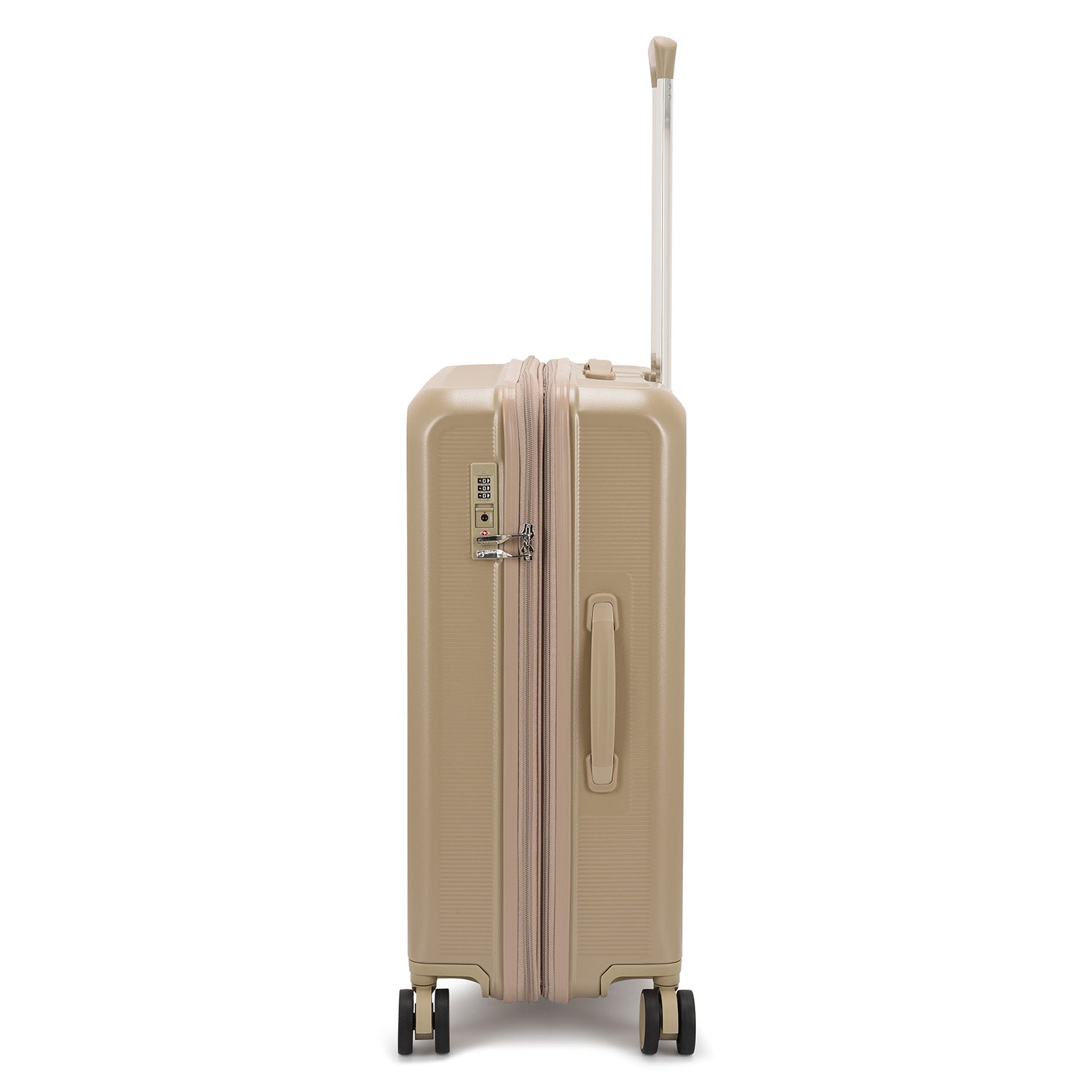 Echolac Sense 56+67+78cm Hardcase Expandable 4 Double Wheel 3 Piece Luggage Trolley Set Golden - CTH0023S 20/24/28 GOLDEN