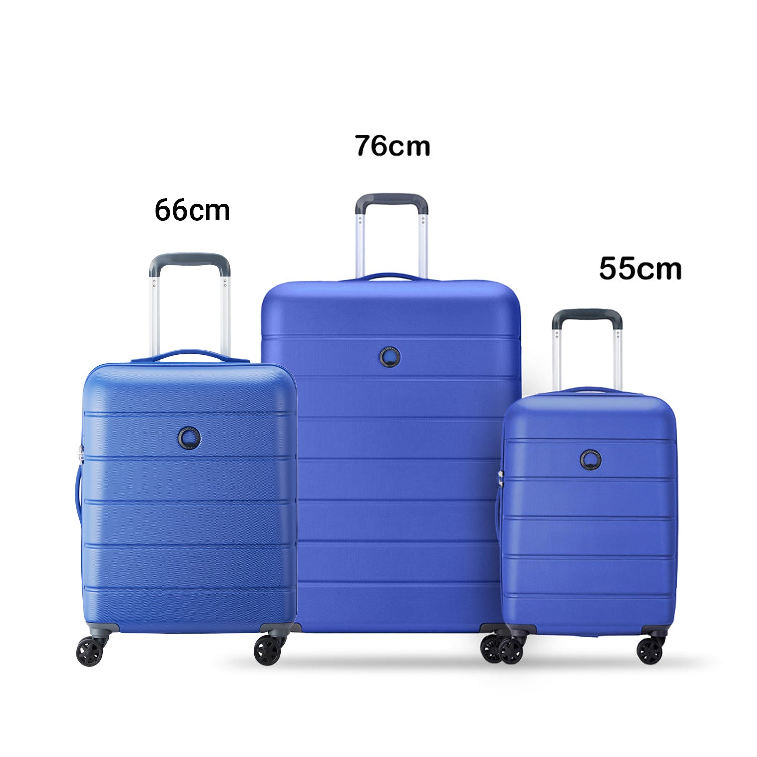 Delsey Lagos 3 Piece Set Non-Expandable Luggage Trolley 55+66+76cm