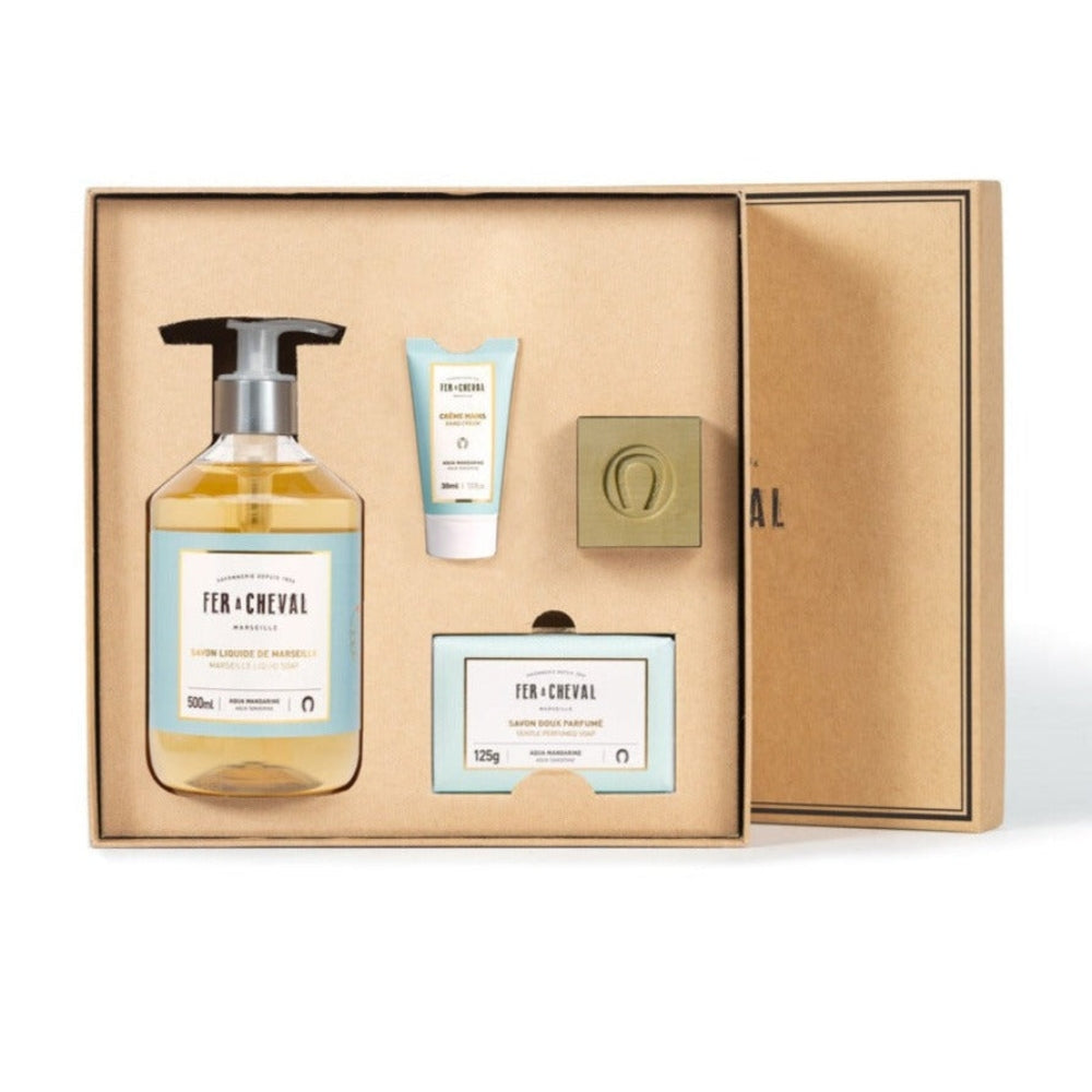 Fer A Cheval "Coffret Aqua Mandarine" Pure Olive Aqua Tangerine - Gift Set