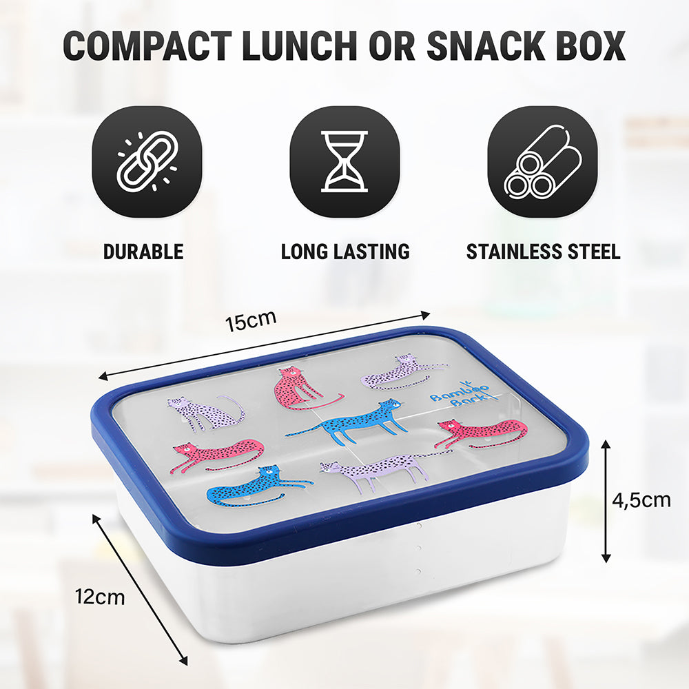 Bamboo Bark Leopard Steel Lunch Box