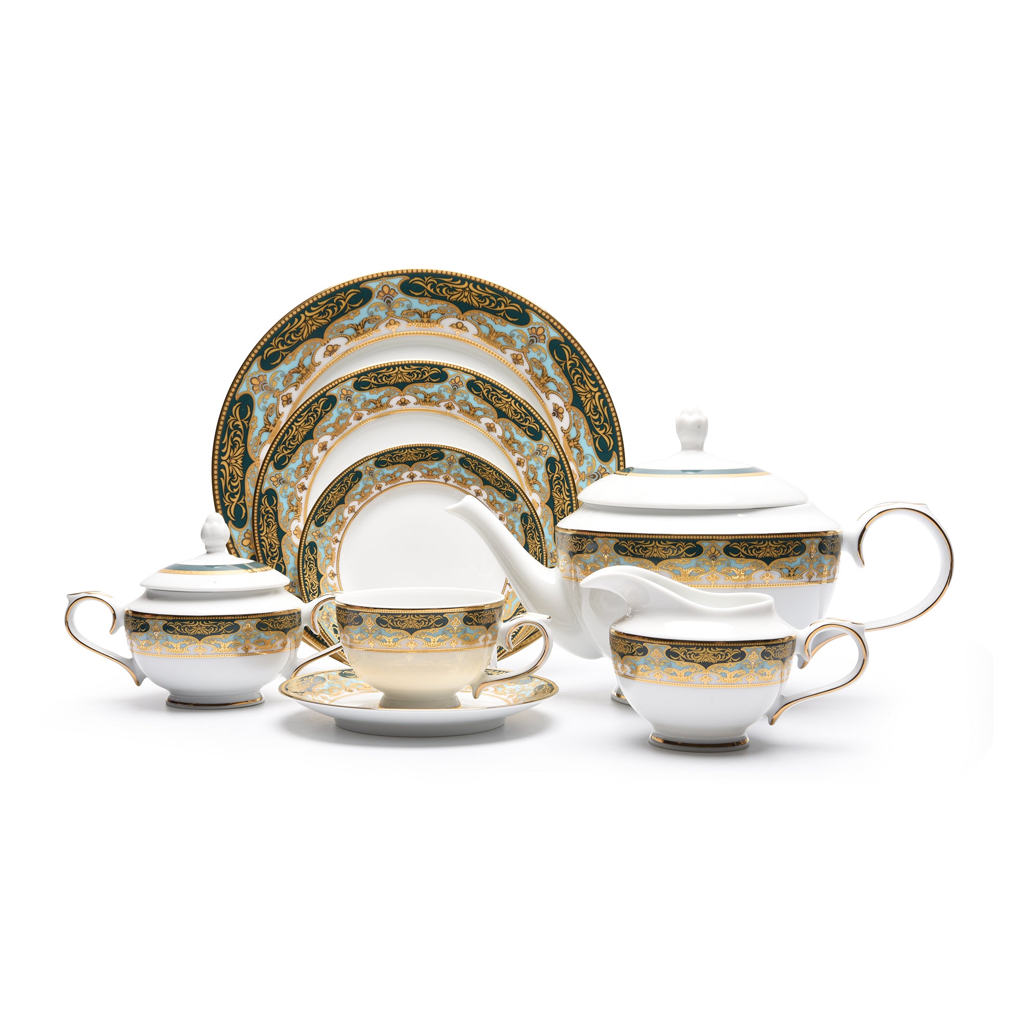 Dankotuwa Polina Green 98Pc Dinner Set