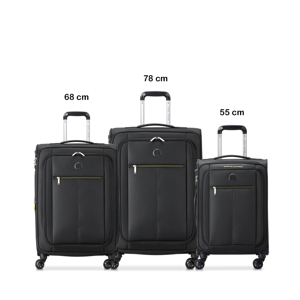 Delsey Pin Up 6 3 Piece Luggage Trolley Set