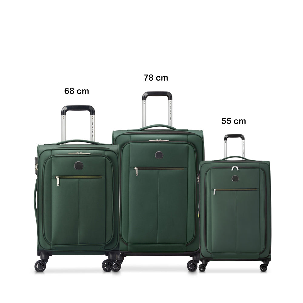 Delsey Pin Up 6 3 Piece Luggage Trolley Set