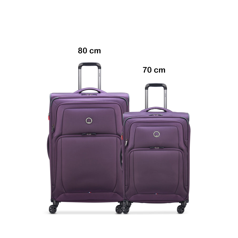 Delsey Optimax Lite 2 Piece Luggage Trolley Set