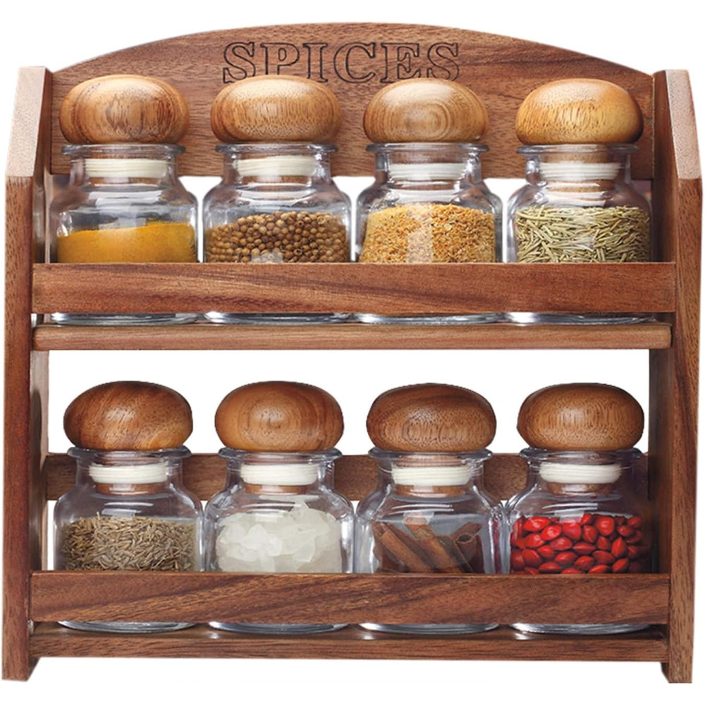 Spice Rack W/8 Bottles