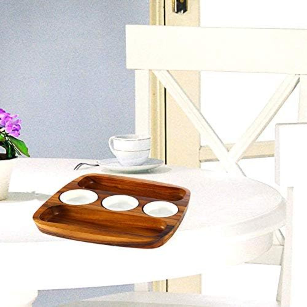 Billi 2 Side Chip & Salsa Serving Tray