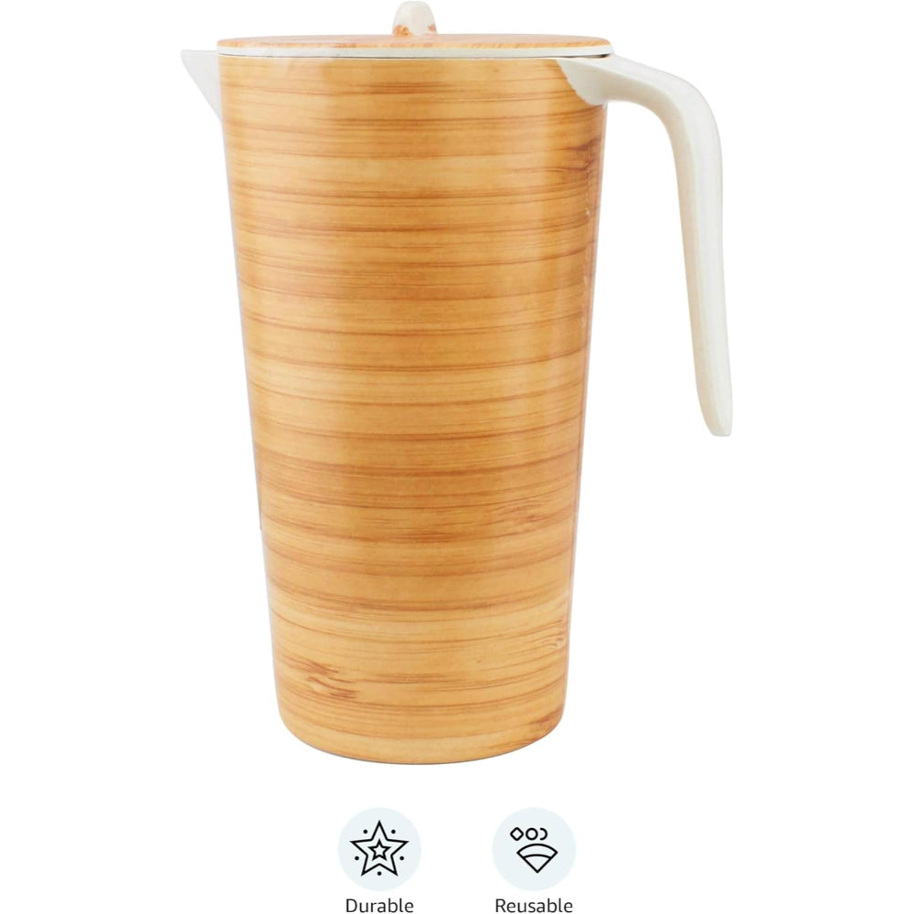 Cuisine Art Bamboo Fibre Jug - Wood Design | Eco-Friendly & Durable | 21 cm | Lightweight & Stylish