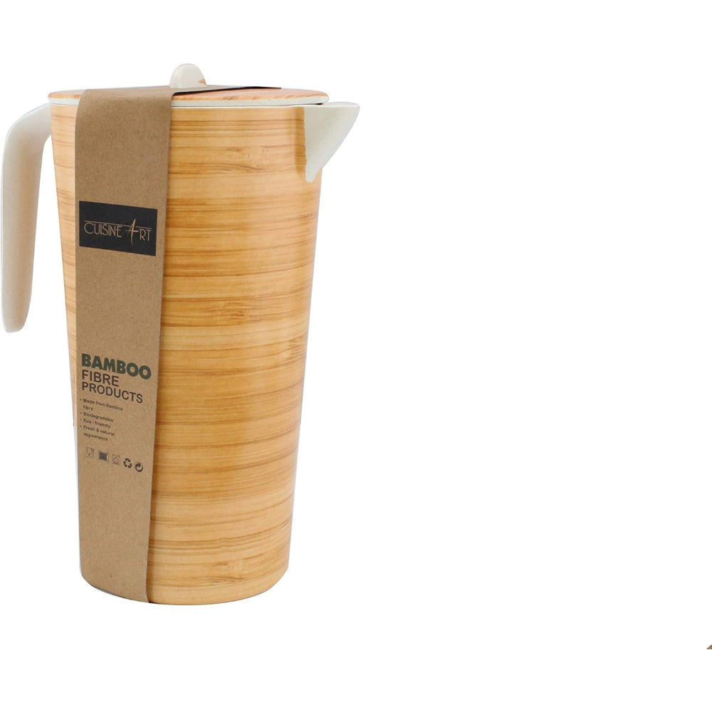 Cuisine Art Bamboo Fibre Jug - Wood Design | Eco-Friendly & Durable | 21 cm | Lightweight & Stylish