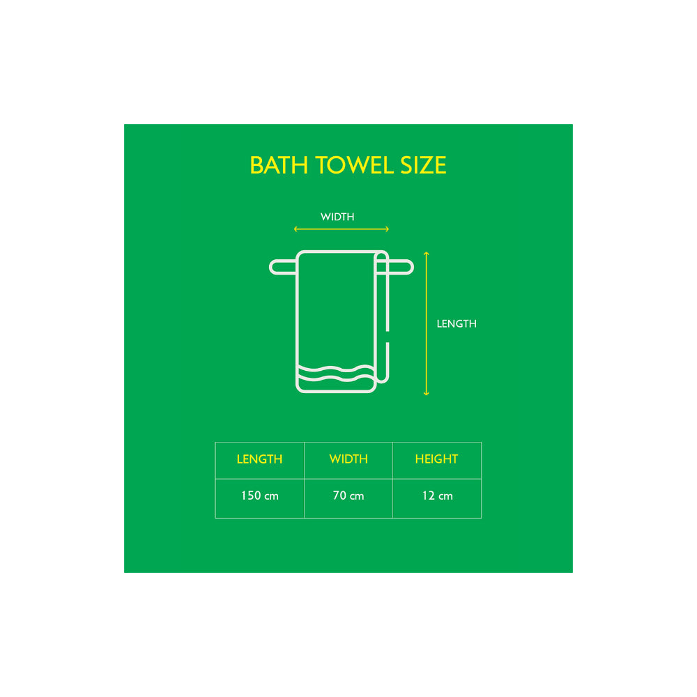 United Colors of Benetton Rainbow Greenery Bath Towel 450 GSM