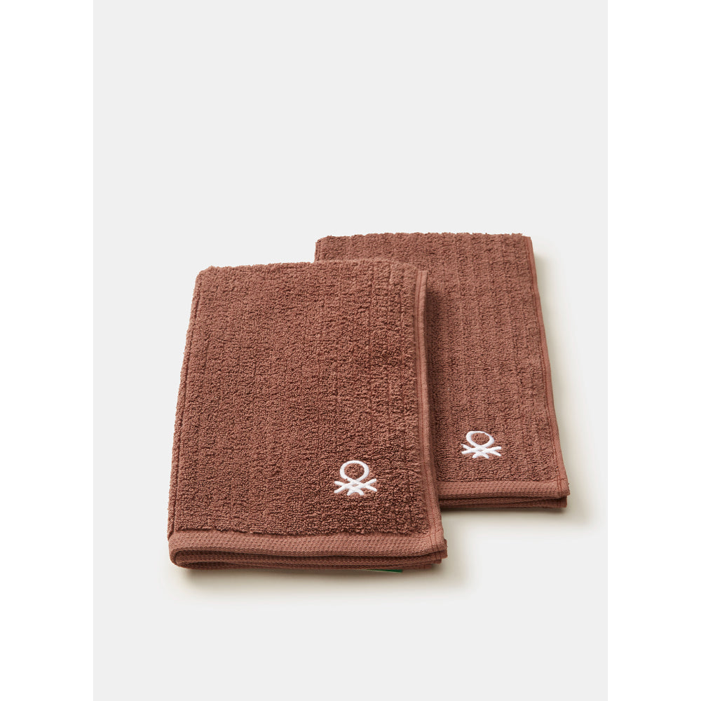 United Colors of Benetton Safari Brown Hand Towel (set of 2) 450 GSM