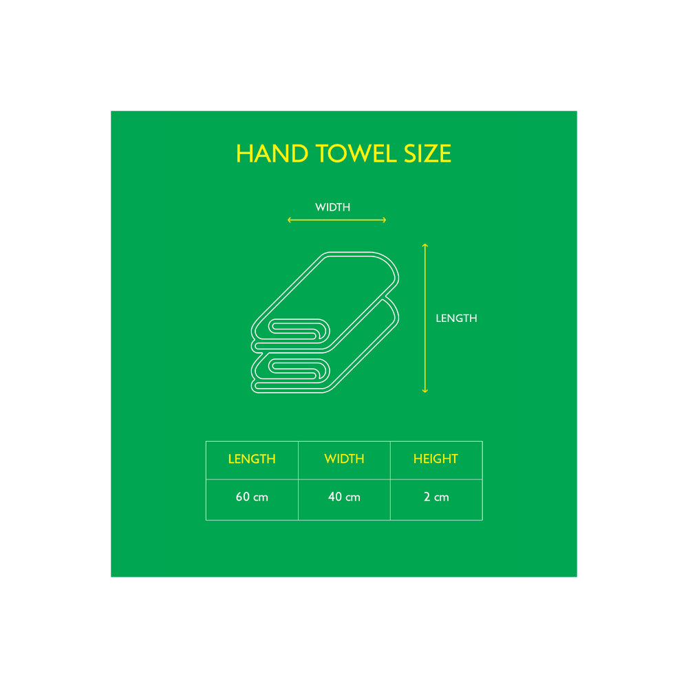 United Colors of Benetton Safari Brown Hand Towel (set of 2) 450 GSM