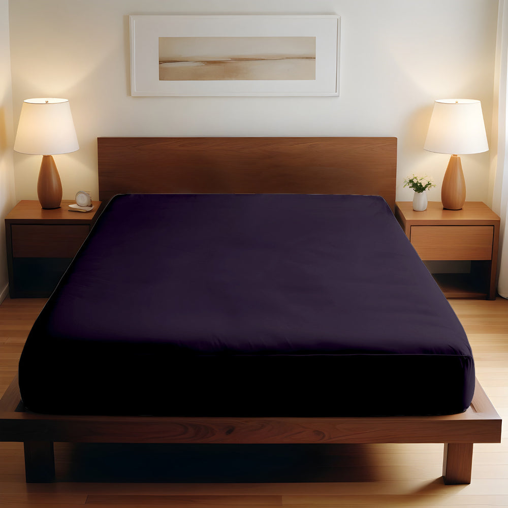 Cotton Home 1-piece Fitted Sheet Super Soft Violet