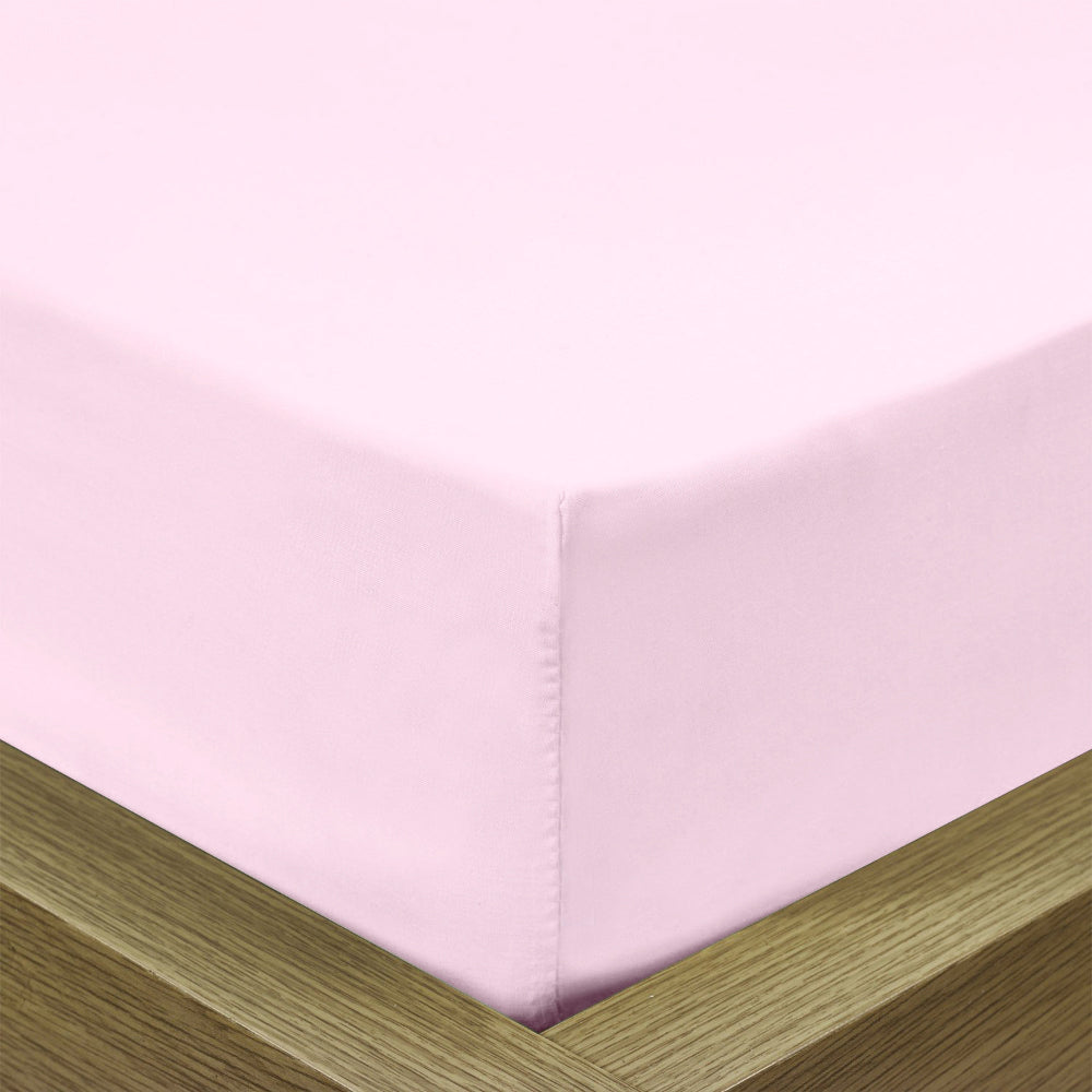 Cotton Home 1-piece Fitted Sheet Super Soft Pink