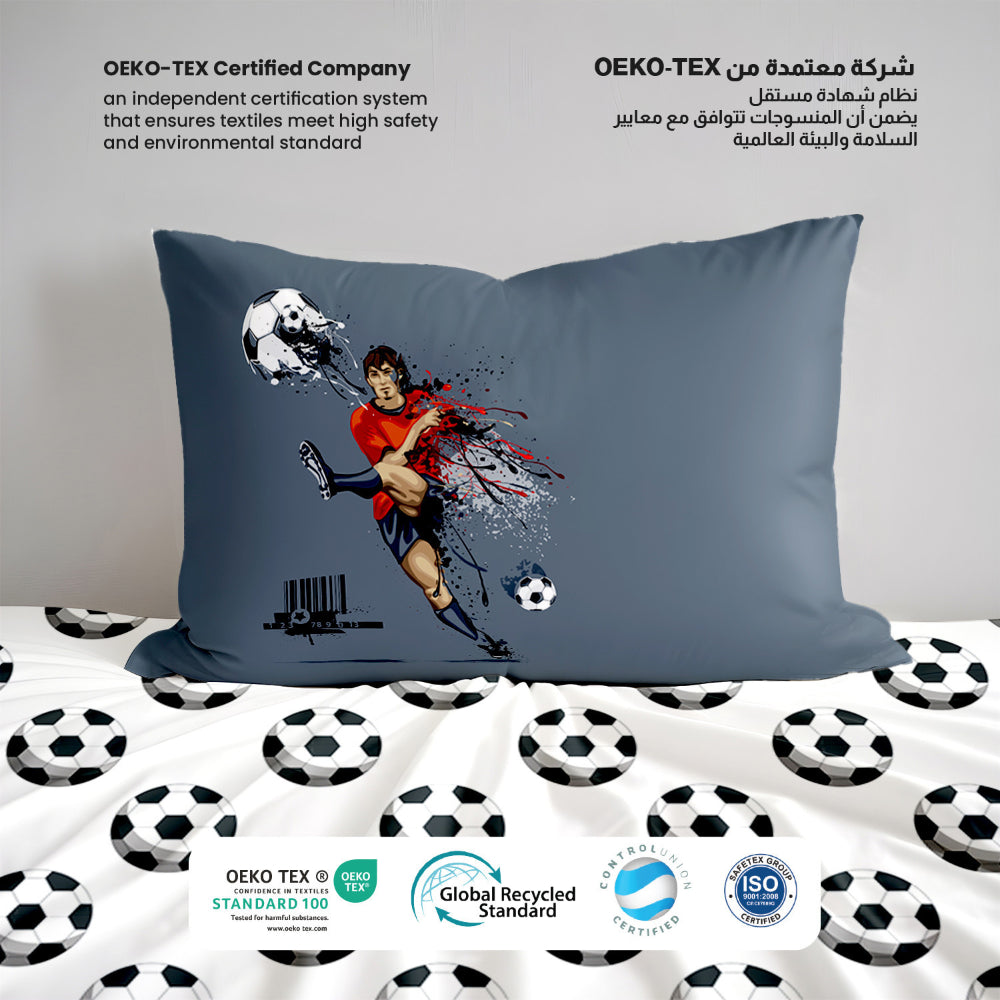 Cotton Home Kids 3-piece Duvet Cover Set Football