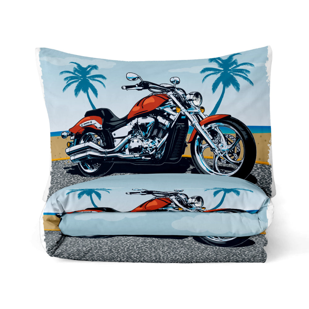 Cotton Home Kids 3-piece Duvet Cover Set Bike