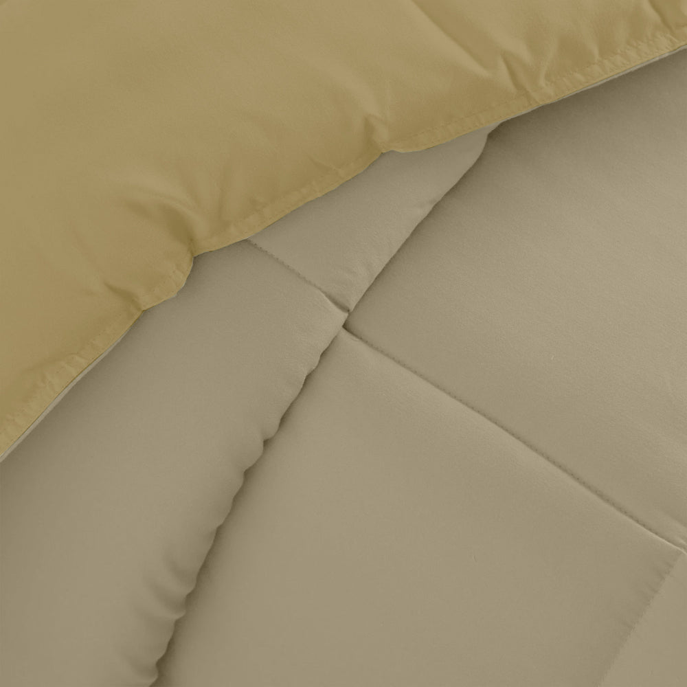 Cotton Home Adult 3-piece Set Reversible Comforter Beige