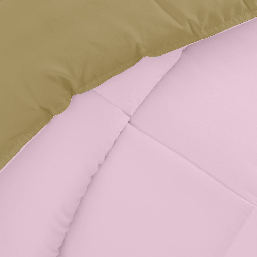 Cotton Home Adult 3-piece Set Reversible Comforter Pink