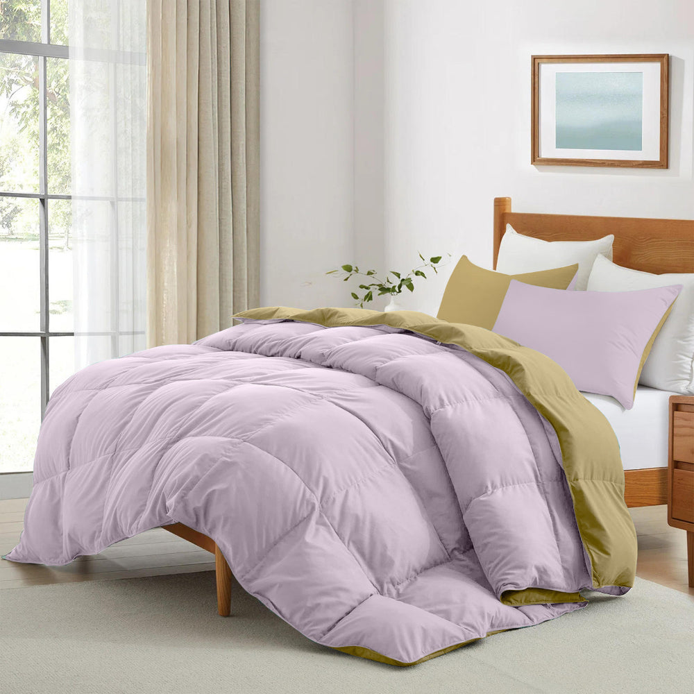 Cotton Home Adult 3-piece Set Reversible Comforter LightPurple