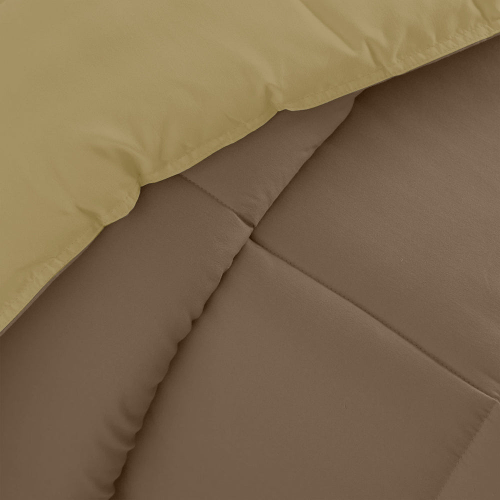 Cotton Home Adult 3-piece Set Reversible Comforter Golden