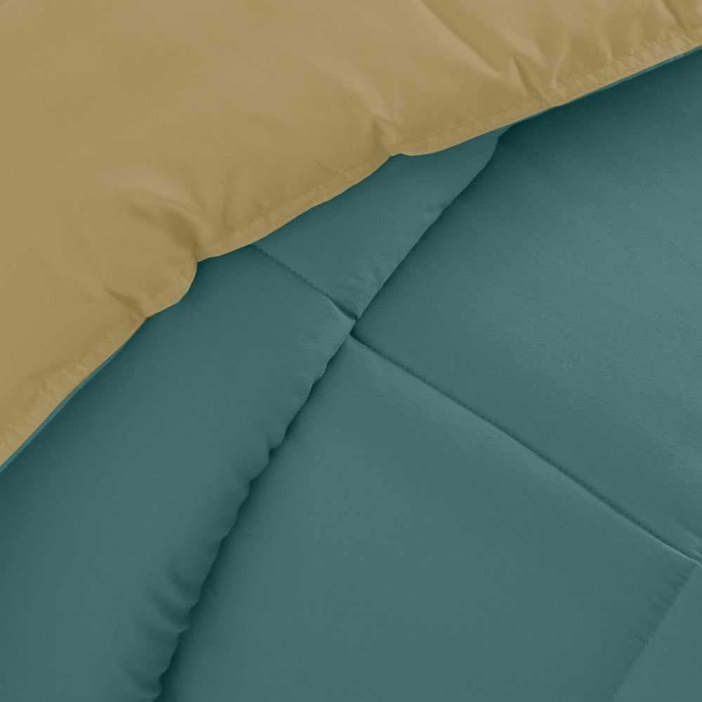 Cotton Home Adult 3-piece Set Reversible Comforter Teal