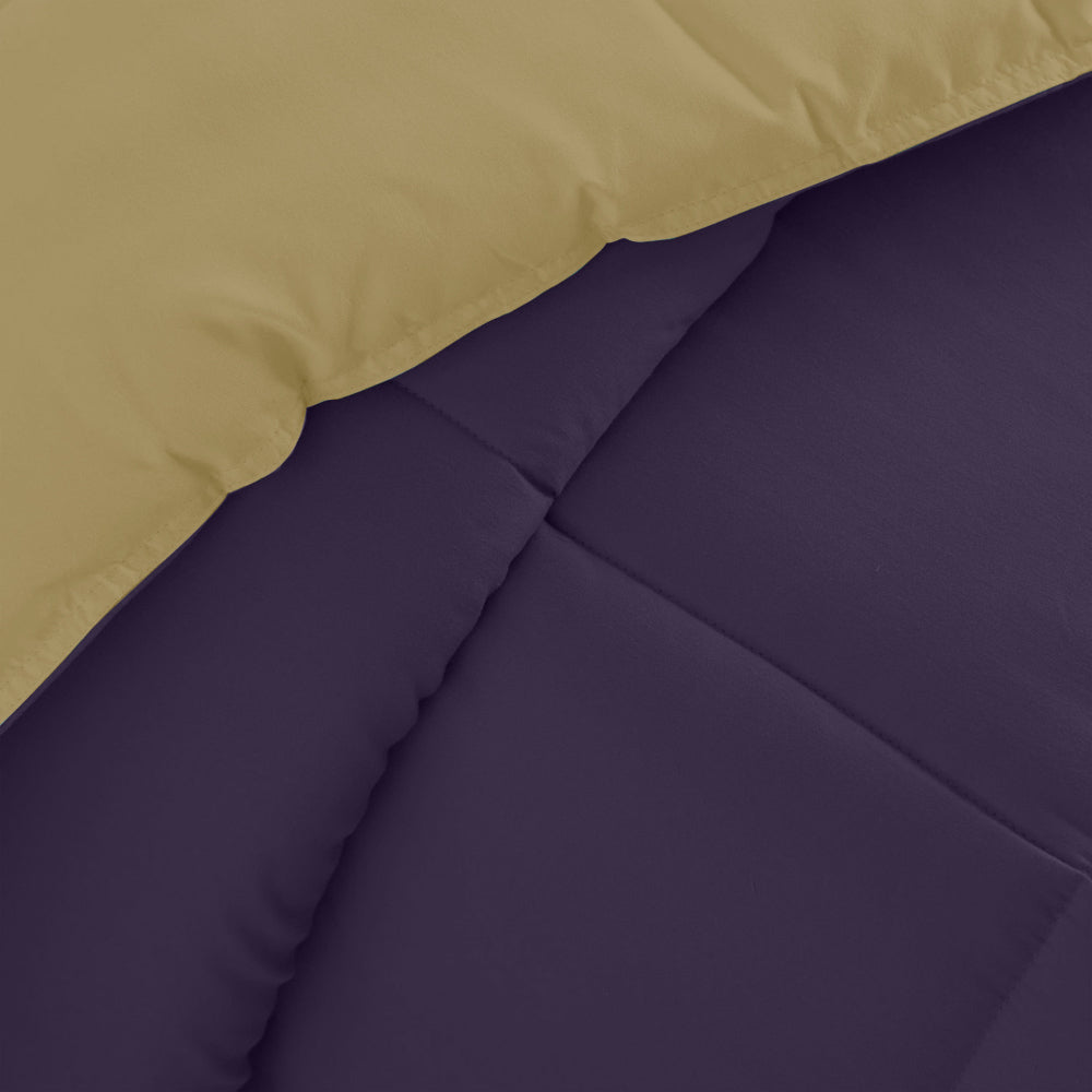 Cotton Home Adult 3-piece Set Reversible Comforter Violet