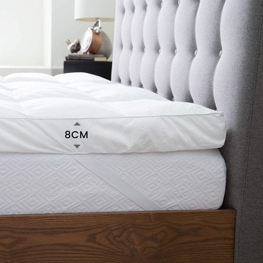 Cotton Home Mattress Topper Super Soft White