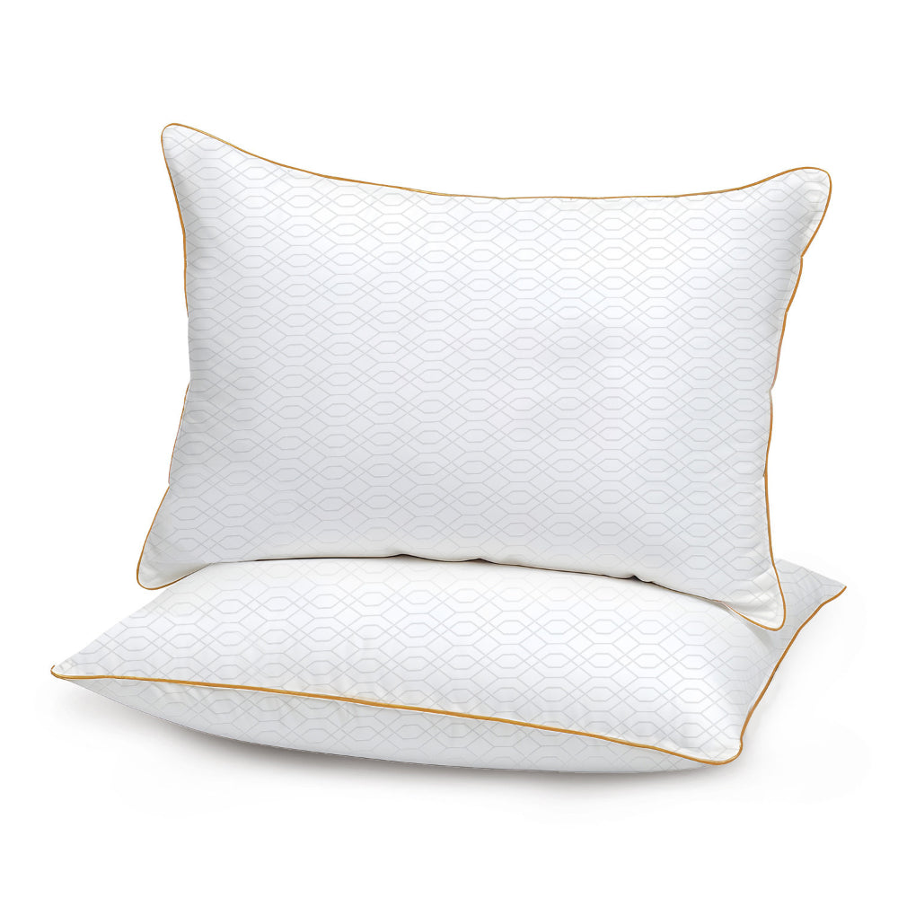 Cotton Home Dobby Jacquard Pillow 1-piece Gold Cord