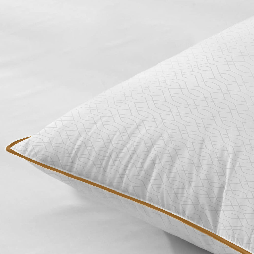 Cotton Home Dobby Jacquard Pillow 1-piece Gold Cord