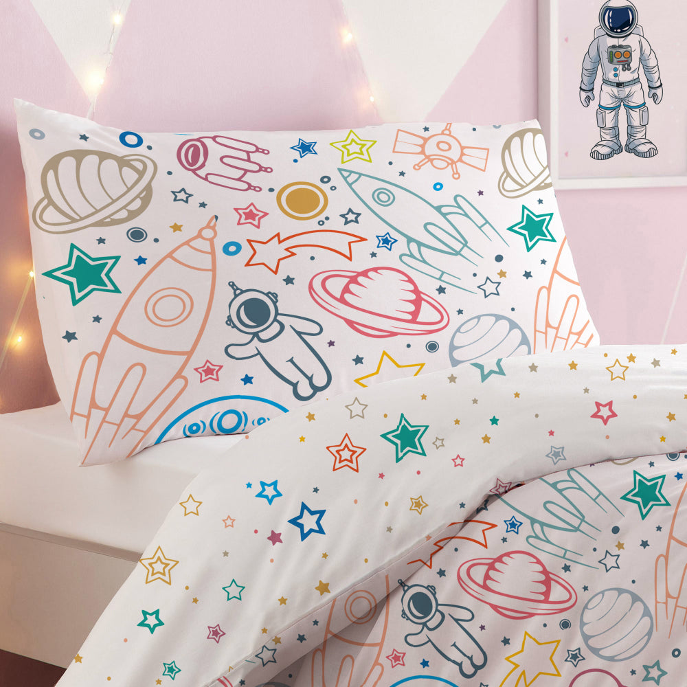 Cotton Home 100% Cotton 2-piece Printed Comforter Set Galaxy