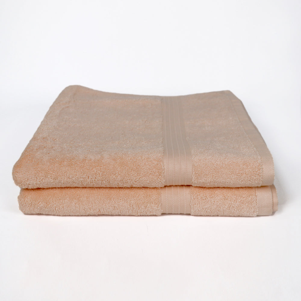 Cotton Home Bath Towel 2-piece Set Peach