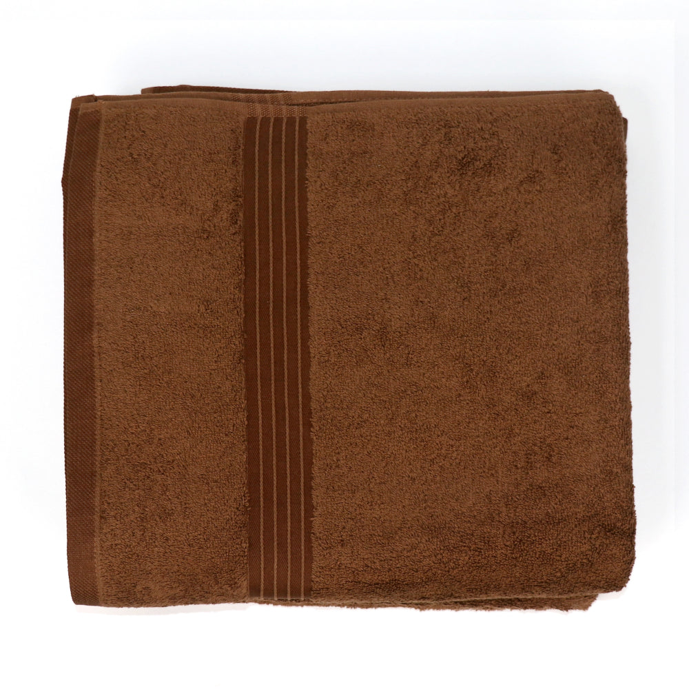 Cotton Home Bath Towel 2-piece Set Brown