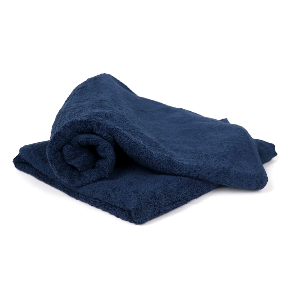 Cotton Home Bath Towel 2-piece Set Navy Blue