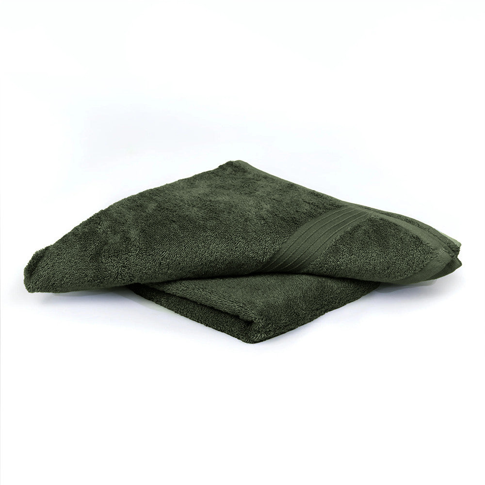 Cotton Home Bath Towel 2-piece Set Army Green