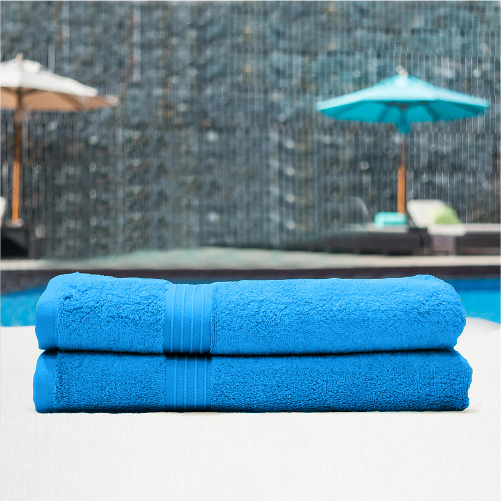 Cotton Home Bath Towel 2-piece Set Teal