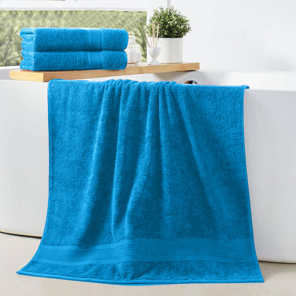 Cotton Home Bath Towel 2-piece Set Teal