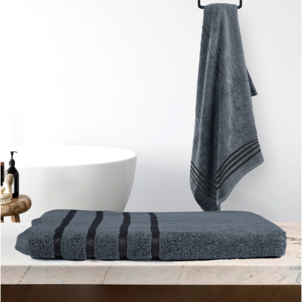 Cotton Home 100% Cotton Aqua Breeze Bath Towel Graphite