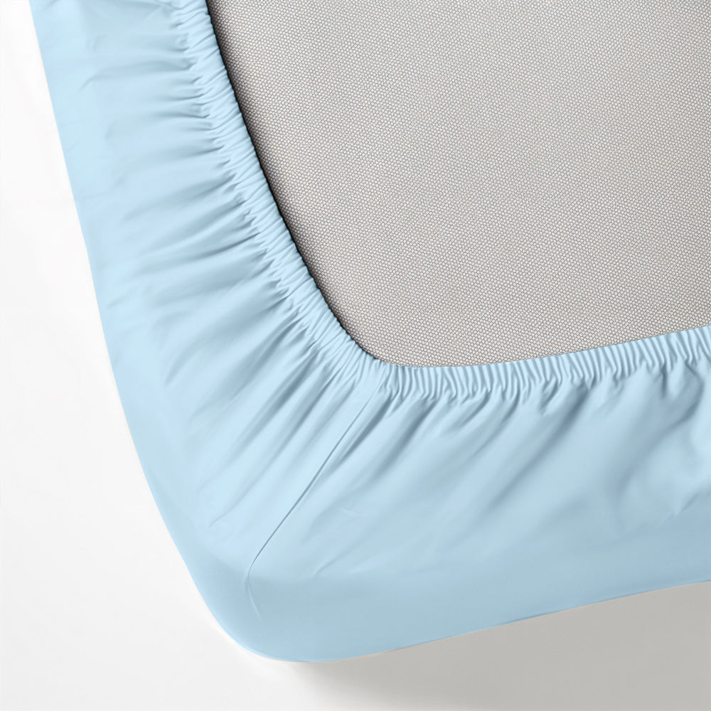 Cotton Home 3-piece Super Soft Fitted Sheet Set Sky Blue