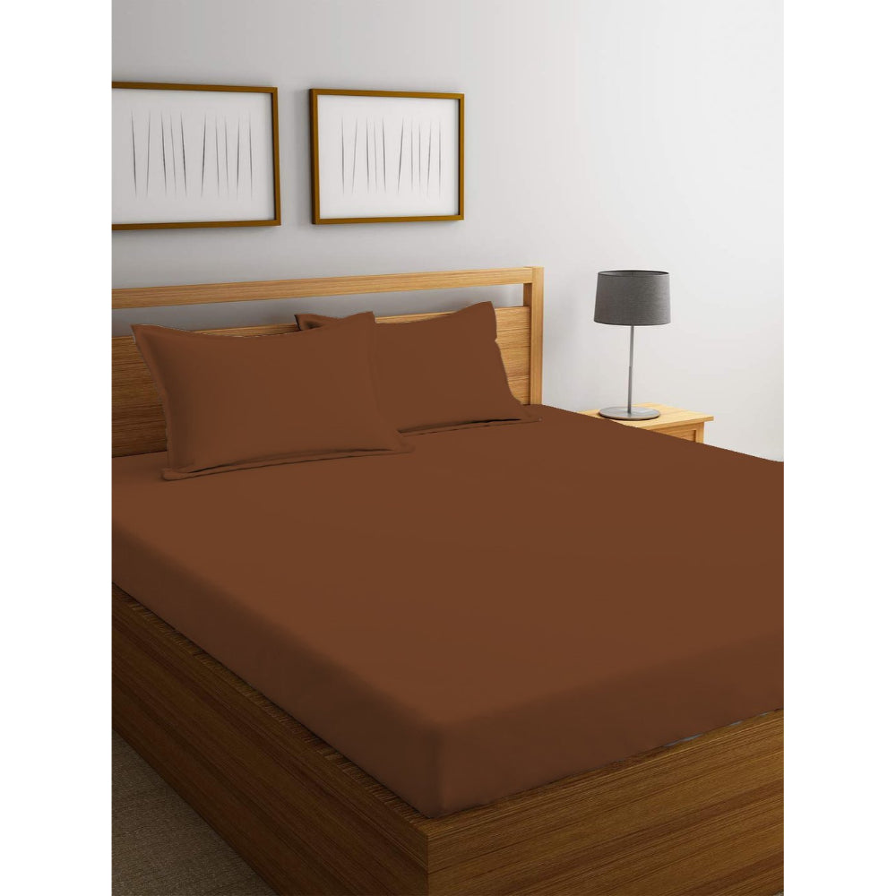 Cotton Home 3-piece Super Soft Fitted Sheet Set Brown