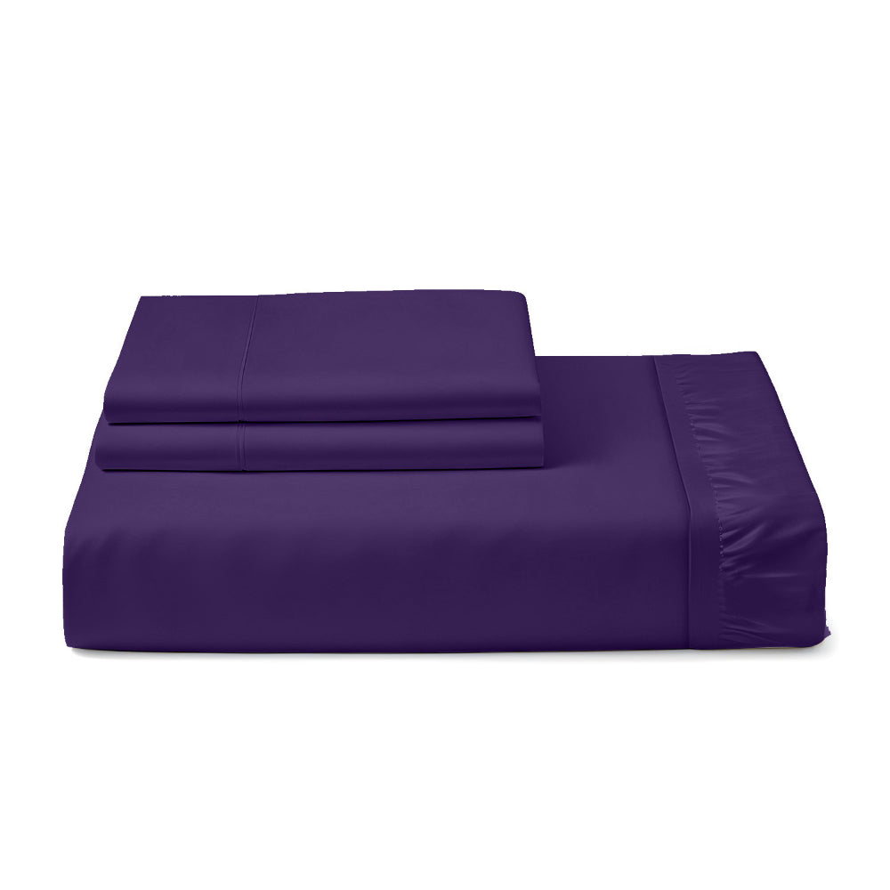 Cotton Home 3-piece Super Soft Fitted Sheet Set Violet