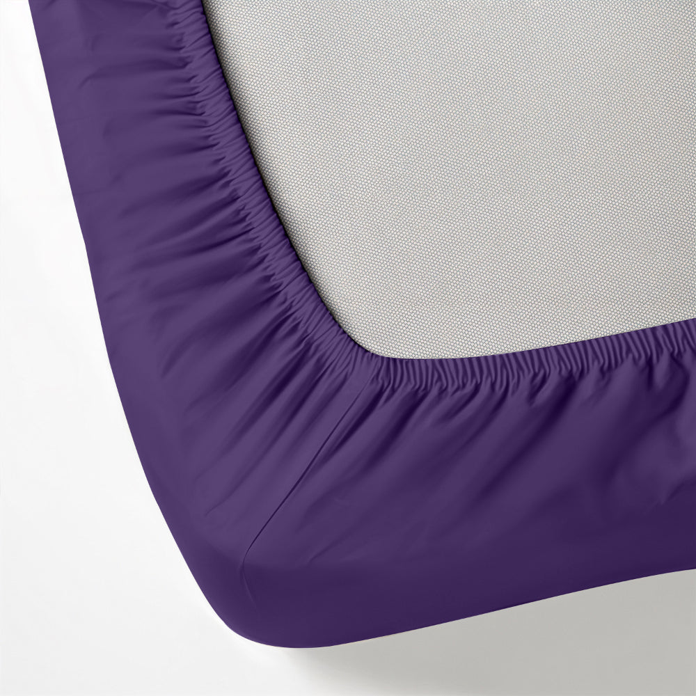 Cotton Home 3-piece Super Soft Fitted Sheet Set Violet