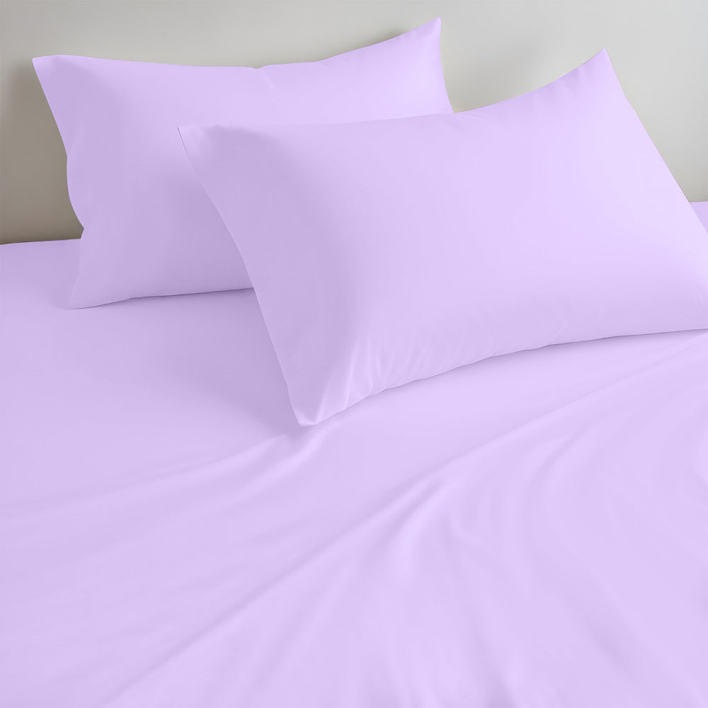 Cotton Home 3-piece Super Soft Fitted Sheet Set Light Purple