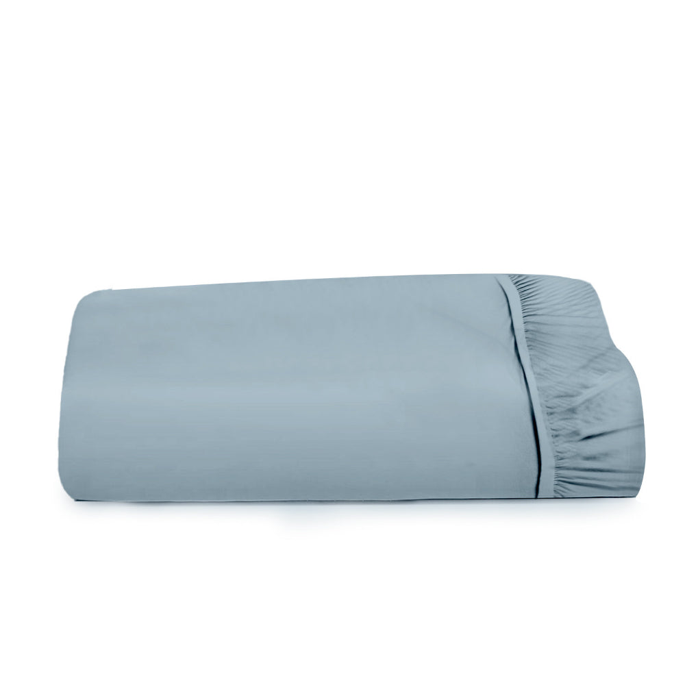 Cotton Home 1-piece Fitted Sheet Super Soft Metallic Blue